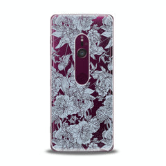 Lex Altern TPU Silicone Sony Xperia Case Blue Graphic Peonies