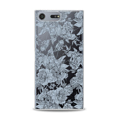 Lex Altern Blue Graphic Peonies Sony Xperia Case