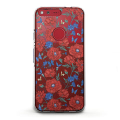 Lex Altern TPU Silicone Google Pixel Case Red Wildflowers Bloom