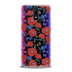 Lex Altern Red Wildflowers Bloom Oppo Case