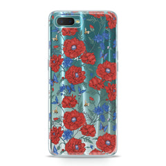 Lex Altern TPU Silicone Oppo Case Red Wildflowers Bloom