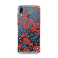 Lex Altern Red Wildflowers Bloom Asus Zenfone Case