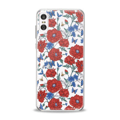 Lex Altern TPU Silicone Motorola Case Red Wildflowers Bloom