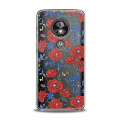 Lex Altern Red Wildflowers Bloom Motorola Case