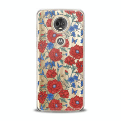 Lex Altern TPU Silicone Motorola Case Red Wildflowers Bloom