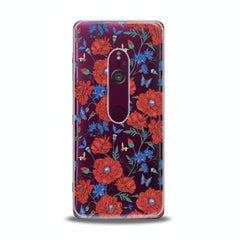 Lex Altern TPU Silicone Sony Xperia Case Red Wildflowers Bloom