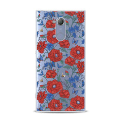 Lex Altern TPU Silicone Sony Xperia Case Red Wildflowers Bloom