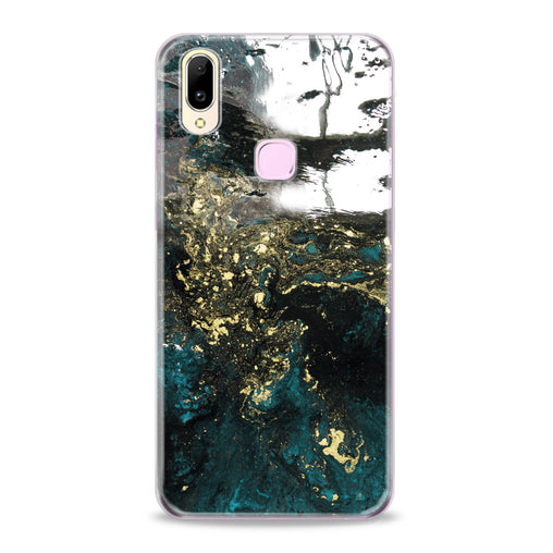 Lex Altern TPU Silicone Vivo Case Green Acrylic Art