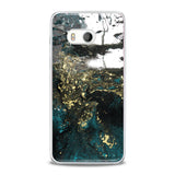 Lex Altern TPU Silicone HTC Case Green Acrylic Art