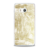 Lex Altern TPU Silicone HTC Case Golden Paint Art