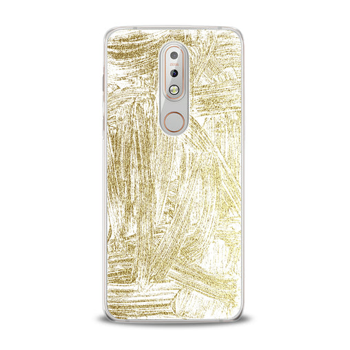 Lex Altern TPU Silicone Nokia Case Golden Paint Art