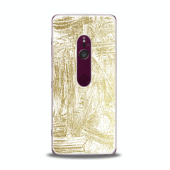 Lex Altern TPU Silicone Sony Xperia Case Golden Paint Art