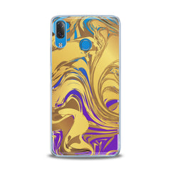 Lex Altern TPU Silicone Lenovo Case Golden Abstract Paint