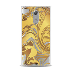 Lex Altern TPU Silicone Sony Xperia Case Golden Abstract Paint