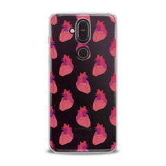 Lex Altern TPU Silicone Nokia Case Red Heart Pattern