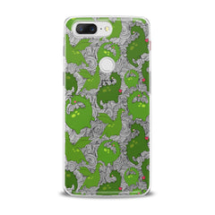 Lex Altern TPU Silicone OnePlus Case Kawaii Green Dinosaurs