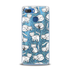 Lex Altern TPU Silicone Lenovo Case White Drawing Cats