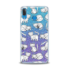 Lex Altern TPU Silicone Lenovo Case White Drawing Cats