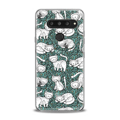 Lex Altern White Drawing Cats LG Case