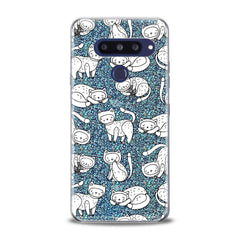 Lex Altern TPU Silicone LG Case White Drawing Cats