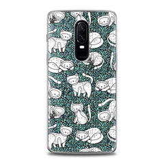 Lex Altern White Drawing Cats OnePlus Case