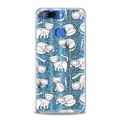 Lex Altern TPU Silicone Lenovo Case White Drawing Cats