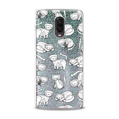 Lex Altern TPU Silicone OnePlus Case White Drawing Cats