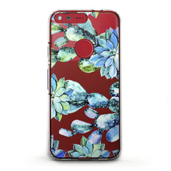 Lex Altern TPU Silicone Google Pixel Case Cactus Watercolor