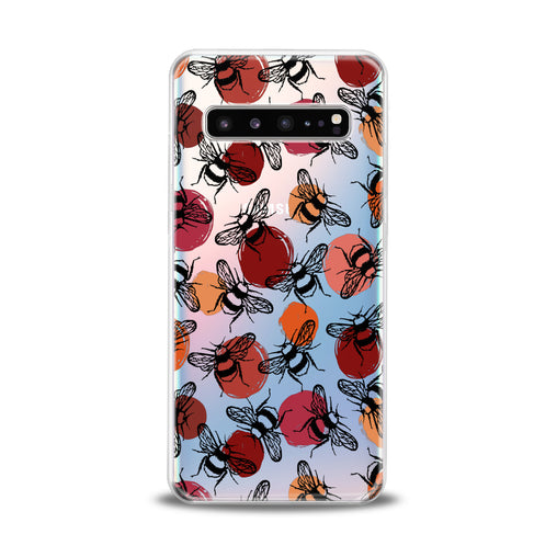 Lex Altern Black Graphic Bee Samsung Galaxy Case