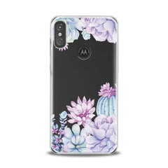 Lex Altern TPU Silicone Motorola Case Purple Succulent