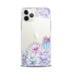 Lex Altern TPU Silicone iPhone Case Purple Succulent