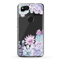 Lex Altern Google Pixel Case Purple Succulent