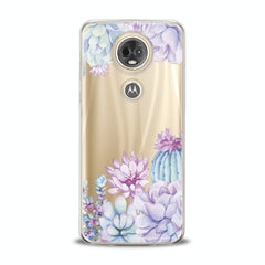 Lex Altern TPU Silicone Motorola Case Purple Succulent