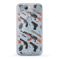 Lex Altern TPU Silicone Google Pixel Case Weapons Print