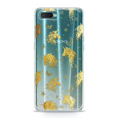 Lex Altern TPU Silicone Oppo Case Golden Unicron Art