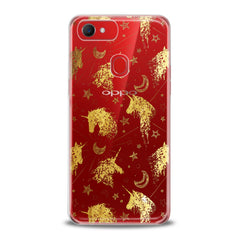 Lex Altern TPU Silicone Oppo Case Golden Unicron Art