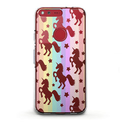 Lex Altern TPU Silicone Google Pixel Case Iridescent Unicorn Pattern