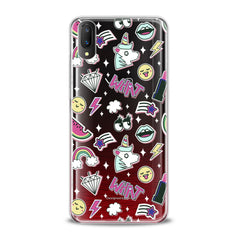 Lex Altern TPU Silicone VIVO Case Unicorn Stickers