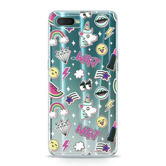 Lex Altern TPU Silicone Oppo Case Unicorn Stickers