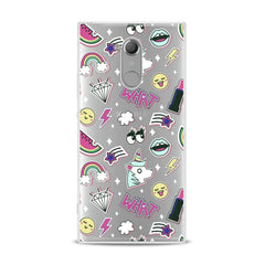 Lex Altern Unicorn Stickers Sony Xperia Case