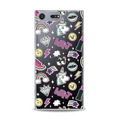 Lex Altern TPU Silicone Sony Xperia Case Unicorn Stickers