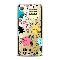 Lex Altern TPU Silicone HTC Case Drawing Unicorn Art