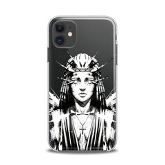 Lex Altern TPU Silicone iPhone Case Black Graphic Lady