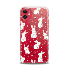 Lex Altern TPU Silicone iPhone Case White Cute Bunnies