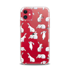 Lex Altern TPU Silicone iPhone Case White Bunnies