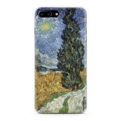 Lex Altern TPU Silicone Phone Case Wheat Field with Cypresses