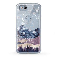 Lex Altern TPU Silicone Google Pixel Case Snowy Mountain Nature