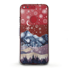 Lex Altern TPU Silicone Google Pixel Case Snowy Mountain Nature