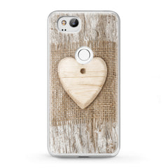 Lex Altern TPU Silicone Google Pixel Case Wooden Heart