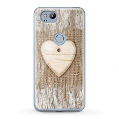 Lex Altern TPU Silicone Google Pixel Case Wooden Heart